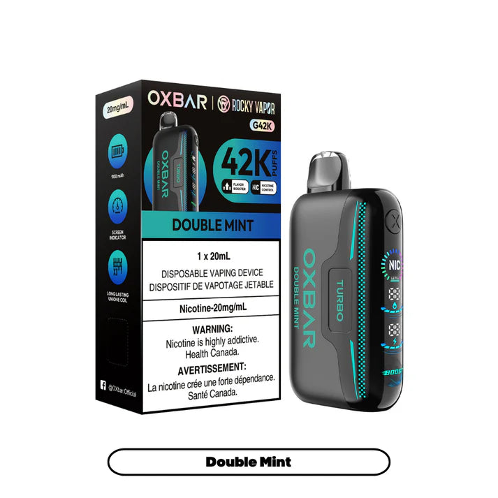 Double Mint by OXBAR x Rocky Vapor G42K (42000 Puff) 20mL - Disposable   VapingStory