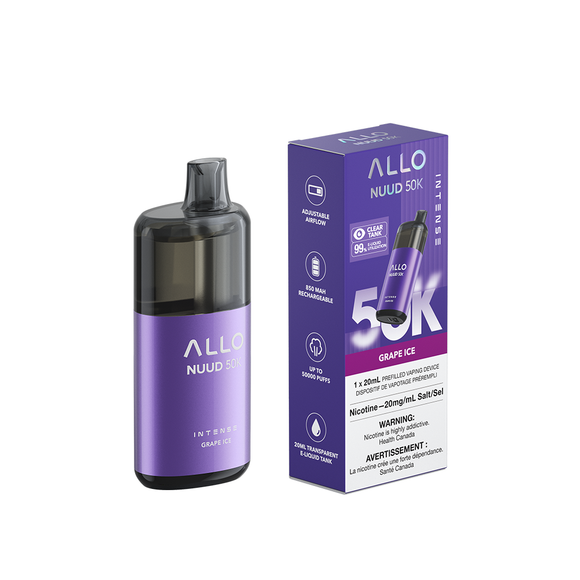 Grape Ice by Allo Intense Nuud 50K - Disposable Vape [ON]
