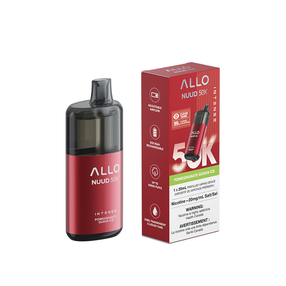 Pomegranate Guava Ice by Allo Intense Nuud 50K - Disposable Vape [ON]