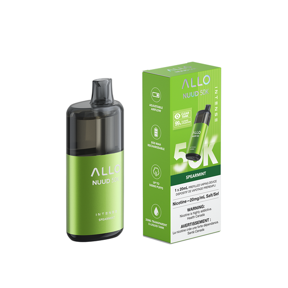 Spearmint by Allo Intense Nuud 50K - Disposable Vape [ON]