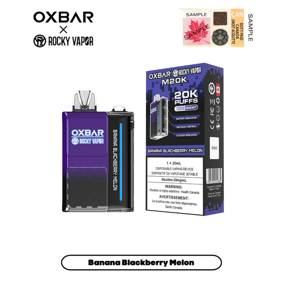 Banana Blackberry Melon by OXBAR x Rocky Vapor M20K (20000 Puff) 20mL - Disposable Vape