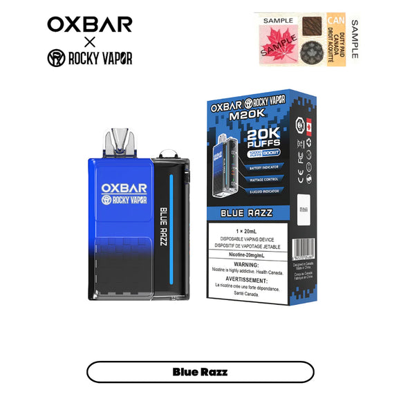 Blue Razz by OXBAR x Rocky Vapor M20K (20000 Puff) 20mL - Disposable Vape