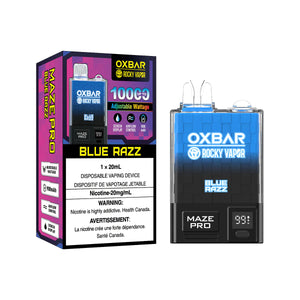 Blue Razz by OXBAR x Rocky Vapor Maze Pro (10000 Puff) 20mL - Disposable Vape
