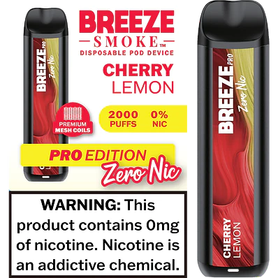 Cherry Lemon by Breeze Pro 2000 Puff 4mL [0mg] - Disposable Vape [ON]