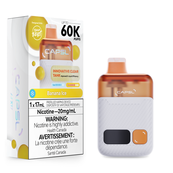 Banana (Ice) by Capsl 60K 17mL - Disposable Vape [ON]