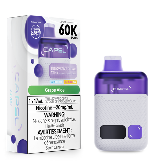 Grape Aloe by Capsl 60K 17mL - Disposable Vape [ON]