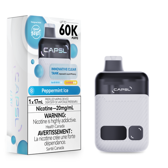 Peppermint (Ice) by Capsl 60K 17mL - Disposable Vape [ON]