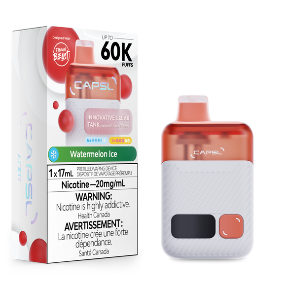 Watermelon (Ice) by Capsl 60K 17mL - Disposable Vape [ON]