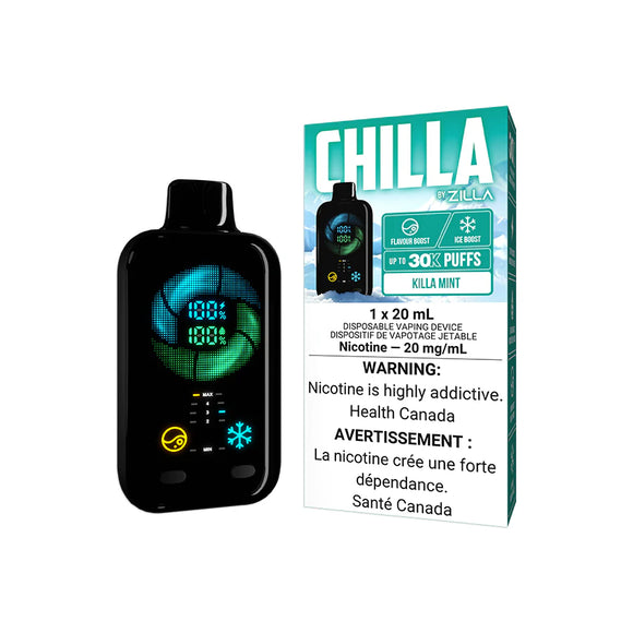 Killa Mint (Ice) by Chilla Zilla 30K Puff 20ml - Disposable Vape [ON]