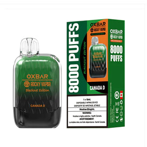 Canada D (Blackout Edition) by OXBAR x Rocky Vapor G8000 (8000 Puff) 18mL - Disposable Vape