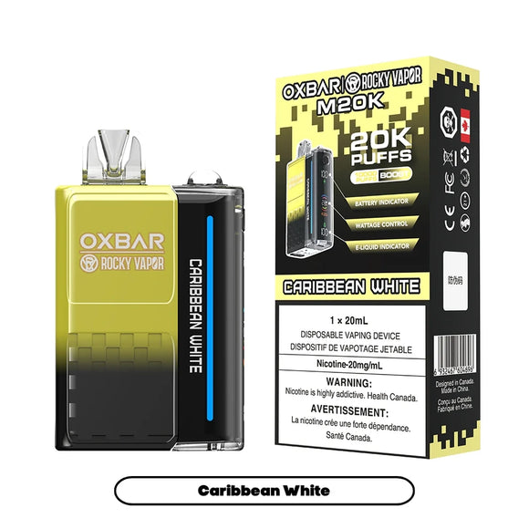 Caribbean White by OXBAR x Rocky Vapor M20K (20000 Puff) 20mL - Disposable Vape [CAN]