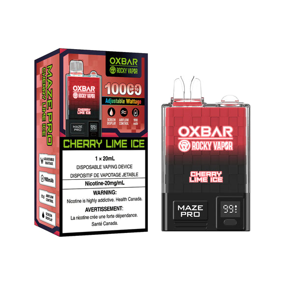 Cherry Lime Ice by OXBAR x Rocky Vapor Maze Pro (10000 Puff) 20mL - Disposable Vape