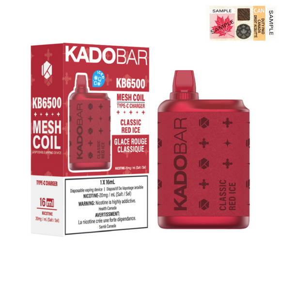 Classic Red Ice by Kadobar KB6500 (6500 Puff) 16mL - Disposable Vape