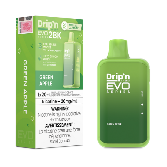 Green Apple by Envi Drip'n EVO 28K - Disposable Vape [ON]