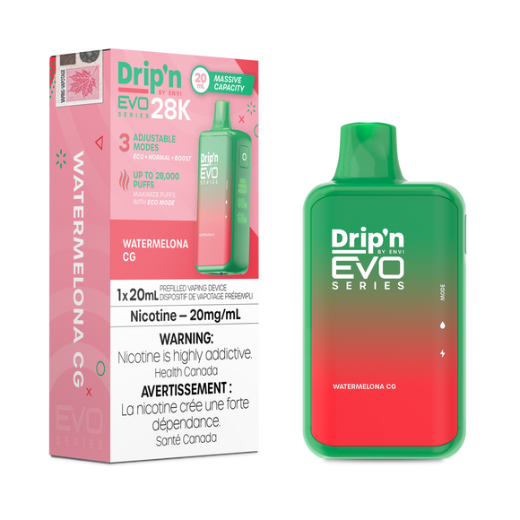 Watermelona CG by Envi Drip'n EVO 28K - Disposable Vape [ON]