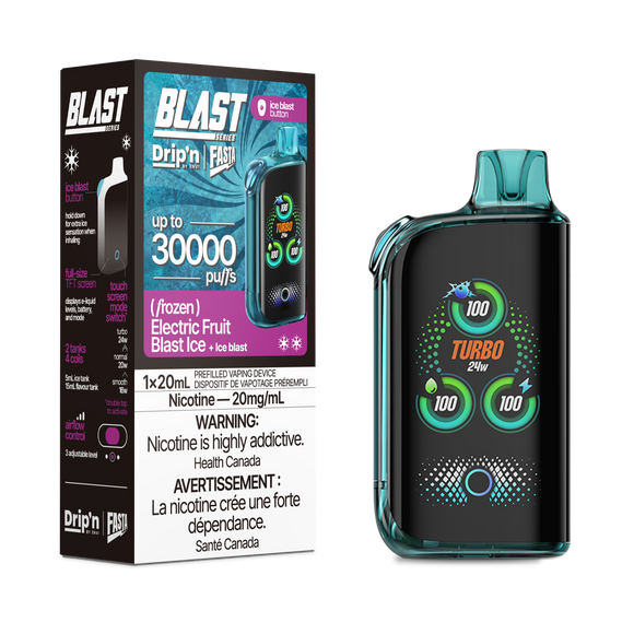 Electric Fruit Blast Ice by Envi Drip'n Fasta Blast 30K - Disposable Vape [ON]