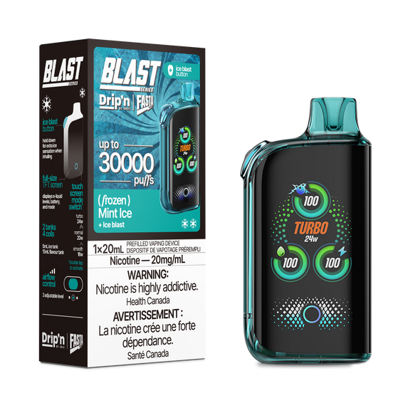 Mint Ice by Envi Drip'n Fasta Blast 30K - Disposable Vape [ON]