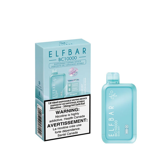 Miami Mint by Elfbar BC10000 (10000 Puff) 18mL - Disposable Vape [ON]