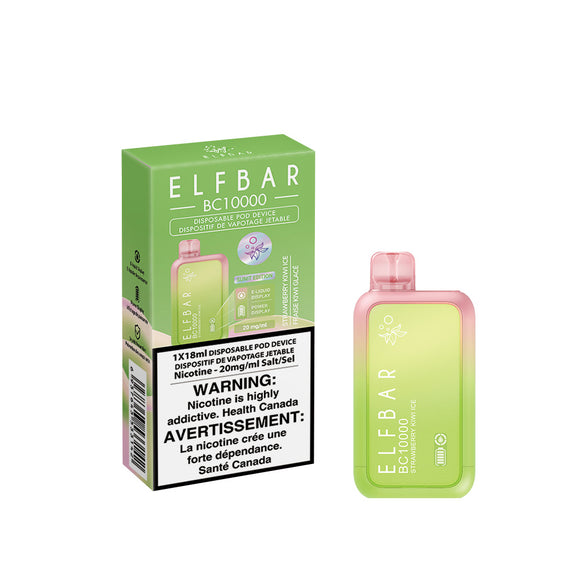 Strawberry Kiwi Ice by Elfbar BC10000 (10000 Puff) 18mL - Disposable Vape