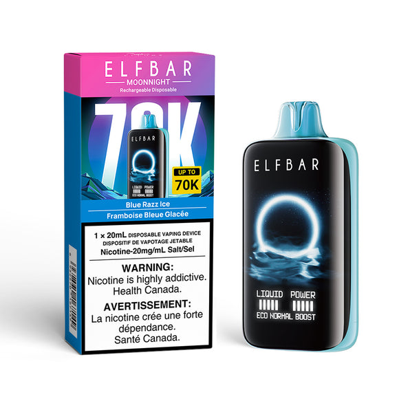 Blue Razz Ice Elfbar MoonNight 70K 20mL - Disposable Vape
