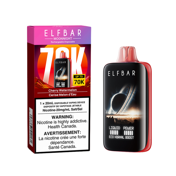 Cherry Watermelon Elfbar MoonNight 70K 20mL - Disposable Vape [ON]