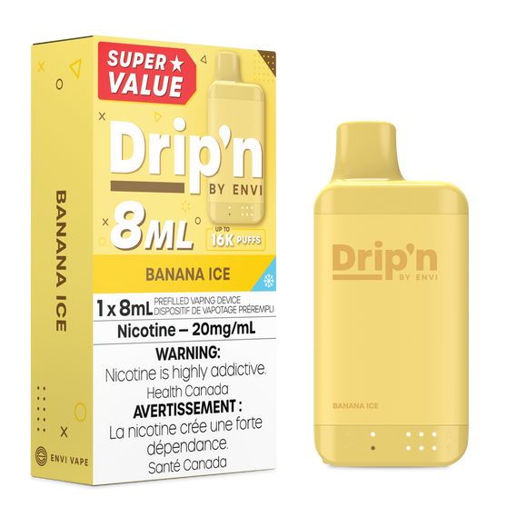 Banana Ice by Envi Drip'n 16K 8mL - Disposable Vape
