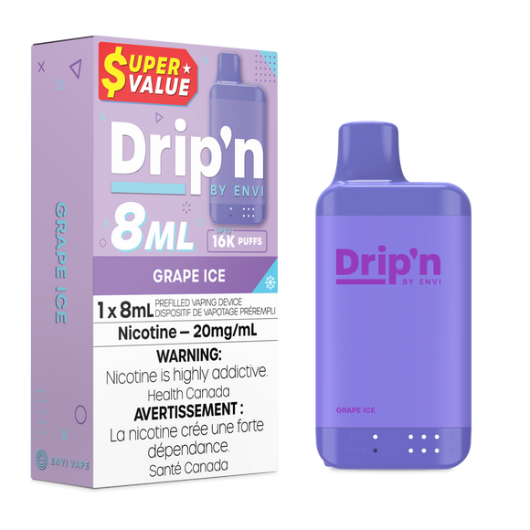 Grape Ice by Envi Drip'n 16K 8mL - Disposable Vape [ON]