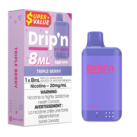 Triple Berry by Envi Drip'n 16K 8mL - Disposable Vape