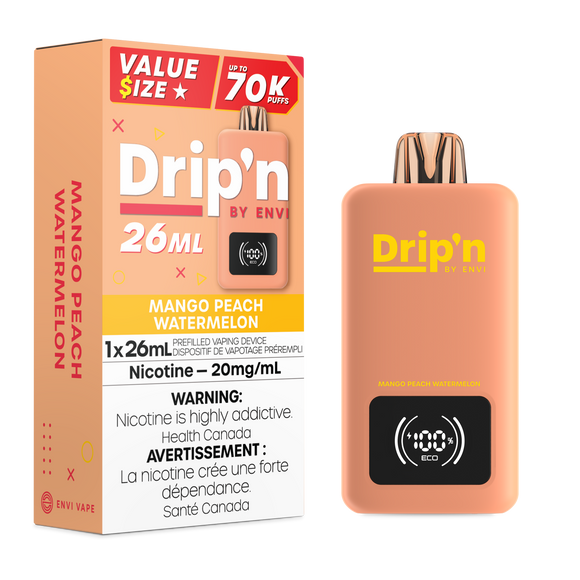 Mango Peach Watermelon by Envi Drip'n 70K 26mL - Disposable Vape