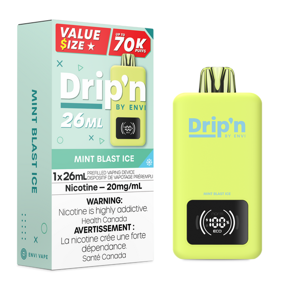 Mint Blast Ice by Envi Drip'n 70K 26mL - Disposable Vape