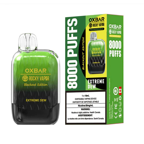 Extreme Dew (Blackout Edition) by OXBAR x Rocky Vapor G8000 (8000 Puff) 18mL - Disposable Vape