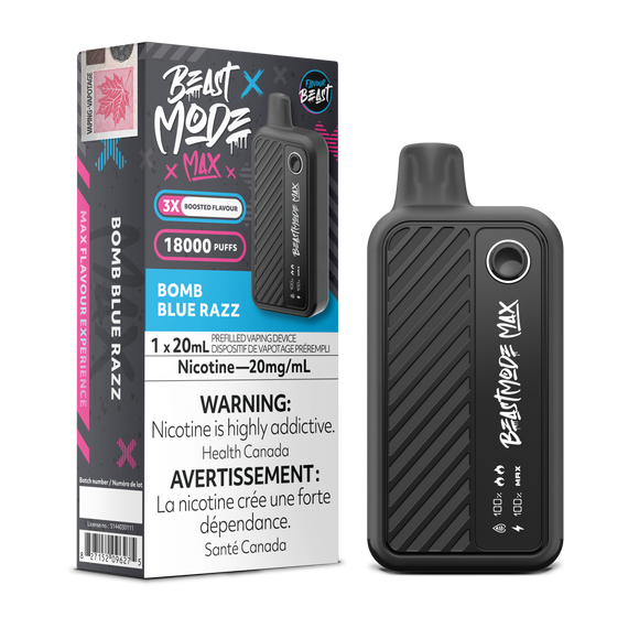 Bomb Blue Razz by Flavour Beast Beast Mode Max 18000 Puff 20ml - Disposable Vape