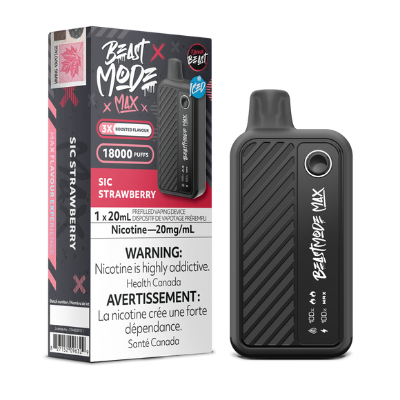 Sic Strawberry by Flavour Beast Beast Mode Max 18000 Puff 20ml - Disposable Vape