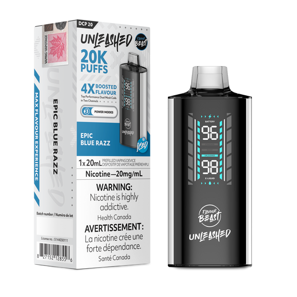 Epic Blue Razz by Flavour Beast Unleashed DCP 20K Puff 20ml - Disposable Vape