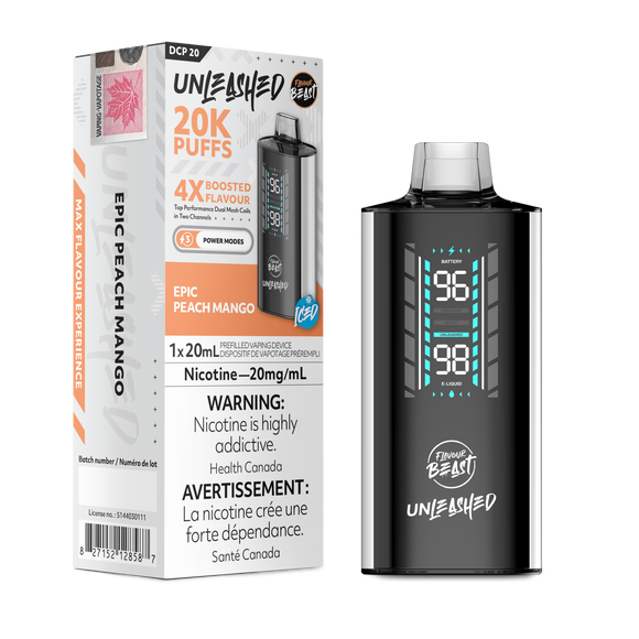 Epic Peach Mango by Flavour Beast Unleashed DCP 20K Puff 20ml - Disposable Vape