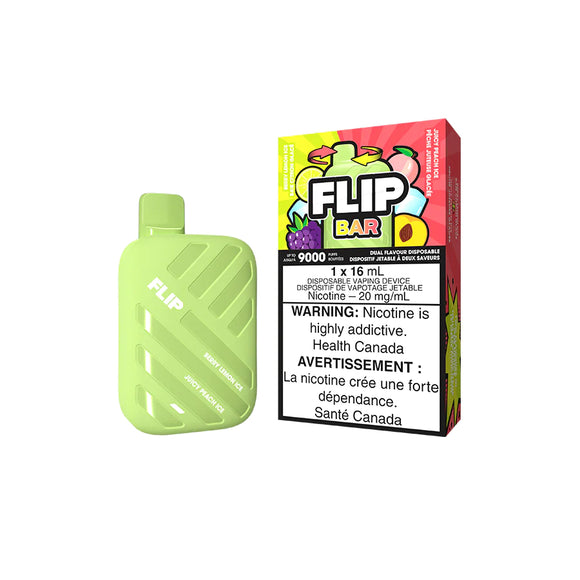 Berry Lemon Ice and Juicy Peach Ice by Flip Bar (9000 Puff) 16mL - Disposable Vape