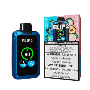 Blue Razz and Juicy Peach by Flip 2 11K (11000 Puff) 20mL - Disposable Vape