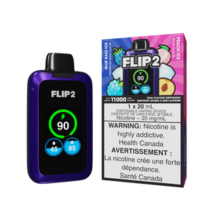 Blue Razz Ice and Peach Ice by Flip 2 11K (11000 Puff) 20mL - Disposable Vape