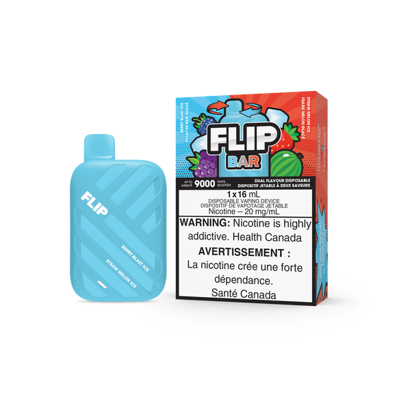 Berry Blast Ice and Straw Melon Ice by Flip Bar (9000 Puff) 16mL - Disposable Vape