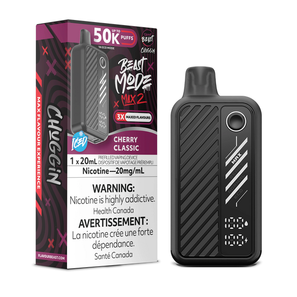 Cherry Classic (Ice) by Flavour Beast Max 2 50K Puff 20ml - Disposable Vape [ON]