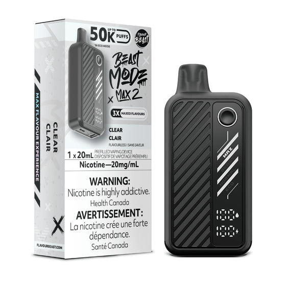Clear by Flavour Beast Max 2 50K Puff 20ml - Disposable Vape [ON]