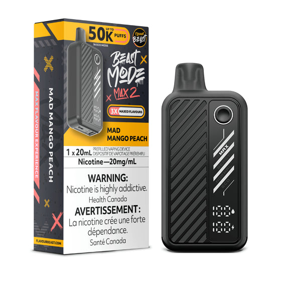 Mad Mango Peach by Flavour Beast Max 2 50K Puff 20ml - Disposable Vape [ON]