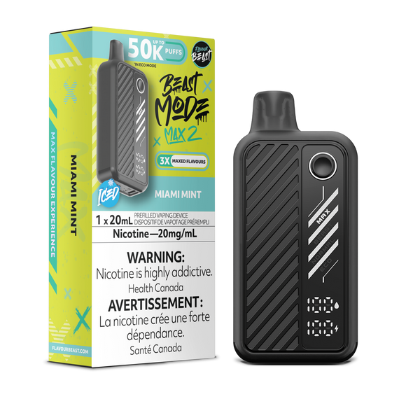 Miami Mint by Flavour Beast Max 2 50K Puff 20ml - Disposable Vape