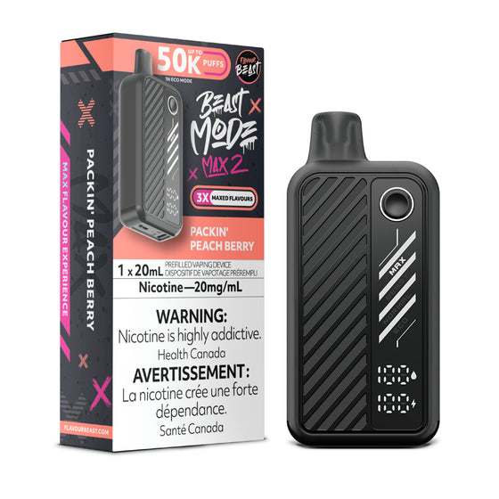 Packin' Peach Berry by Flavour Beast Max 2 50K Puff 20ml - Disposable Vape [ON]