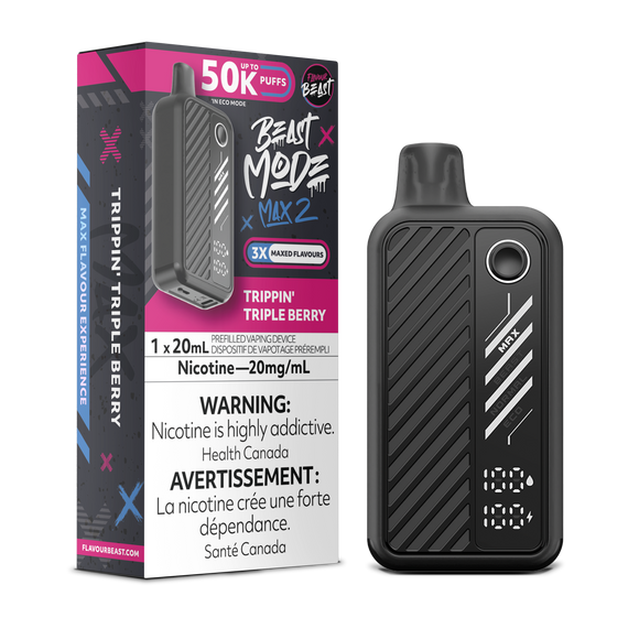 Trippin' Triple Berry by Flavour Beast Max 2 50K Puff 20ml - Disposable Vape 