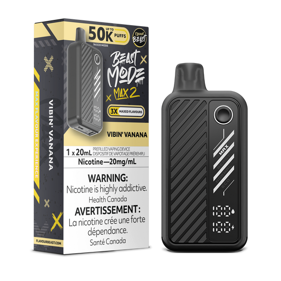 Vibin' Vanana by Flavour Beast Max 2 50K Puff 20ml - Disposable Vape