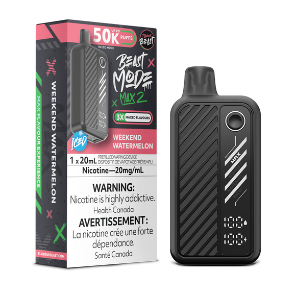 Weekend Watermelon (Ice) by Flavour Beast Max 2 50K Puff 20ml - Disposable Vape 