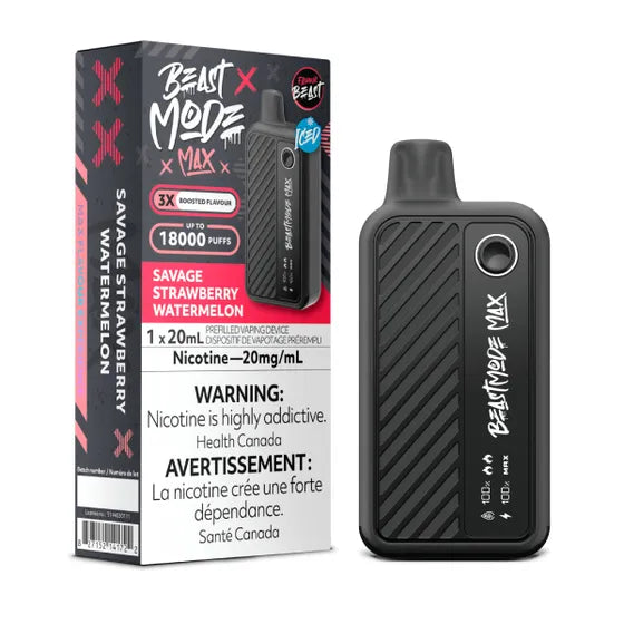 Savage Strawberry Watermelon (Iced) by Flavour Beast Max 18000 Puff 20 VapingStory Savage Strawberry Watermelon (Iced) by Flavour Beast Max 18000 Puff 20 VapingStory