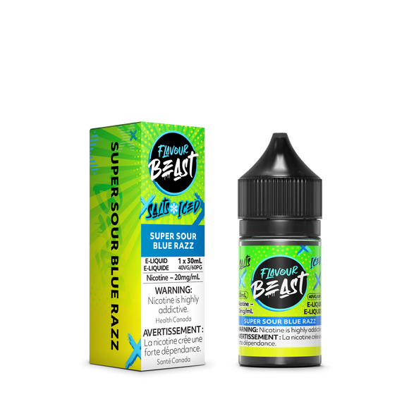 Super Sour Blue Razz Iced by Flavour Beast Salt - E-Liquid (30ml)