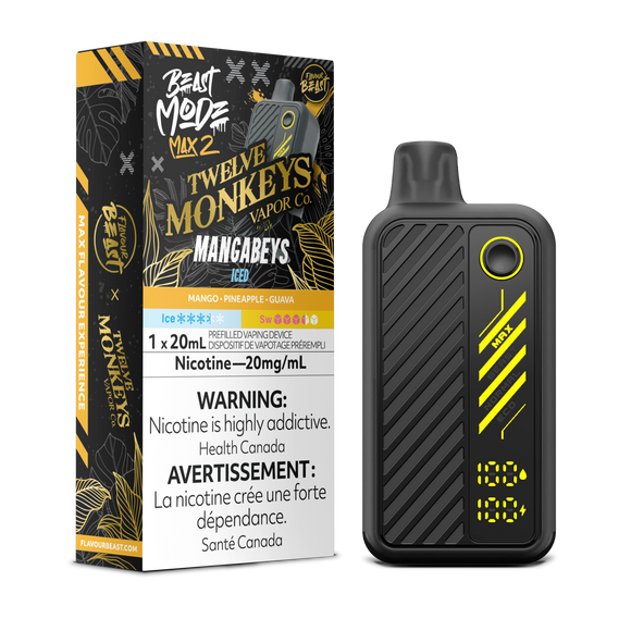 Mangabeys (Ice) by Flavour Beast Max 2 x Twelve Monkeys 50K Puff 20ml - Disposable Vape [ON]